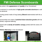 a slide titled FMI Defense scoreboards